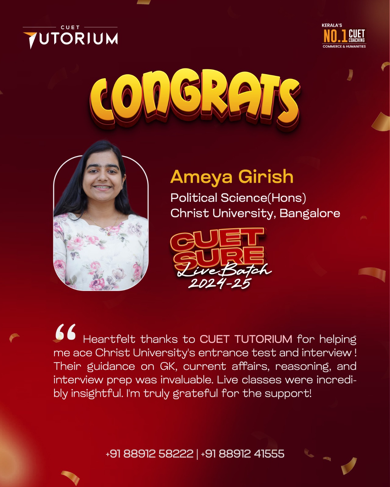 CUET testimonial 3